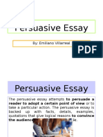 Persuasive Essay: By: Emiliano Villarreal