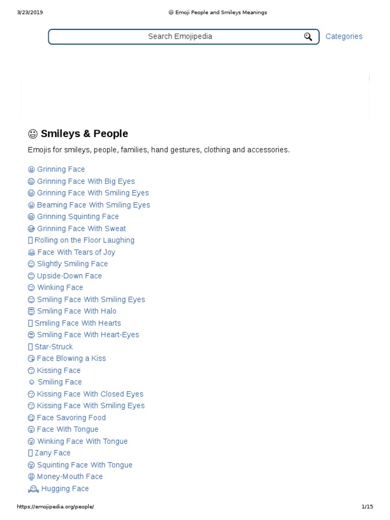 Emoji List