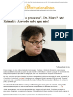 _O Problema é o Processo_, Dr. Moro_ Até Reinaldo Azevedo Sabe Que Não! - Os ConstitucionalistasOs Constitucionalistas