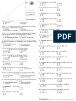 General Mathematics DIAGNOSTIC TEST