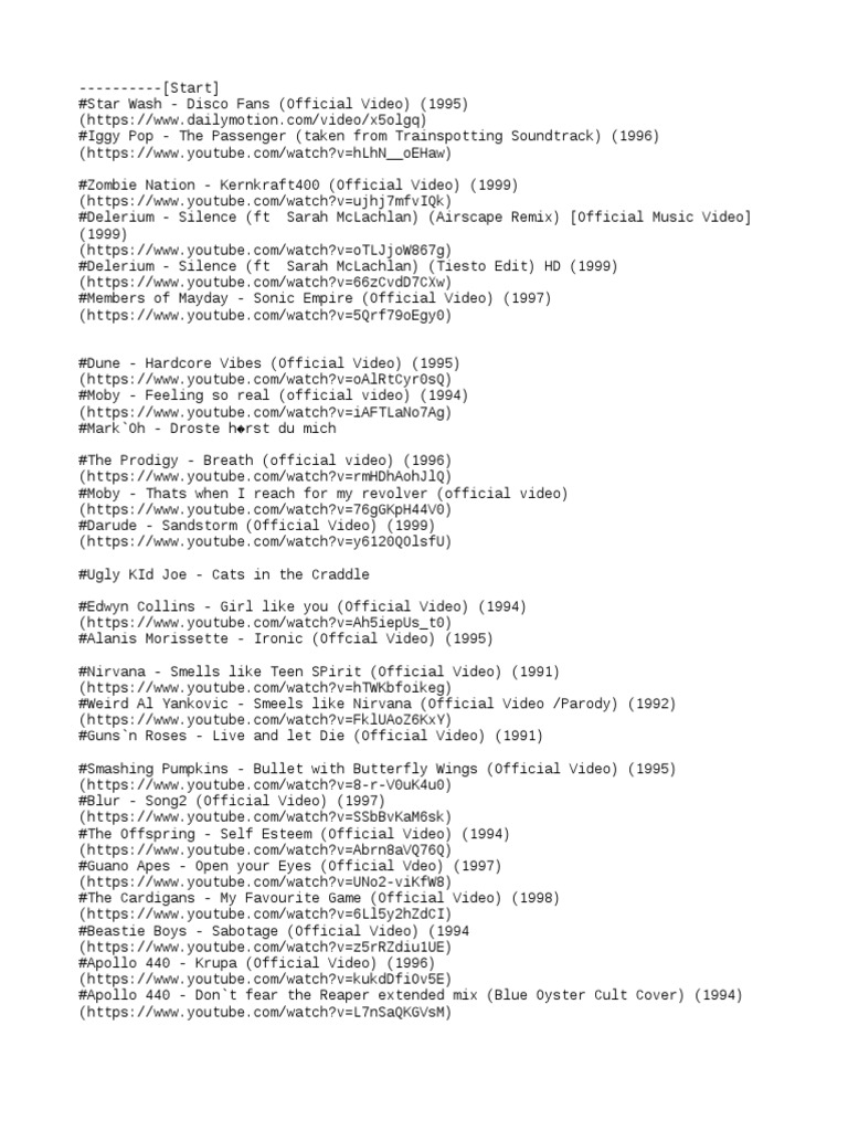 Music List Flieder Party Musical Groups Musicians