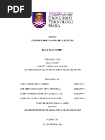 Final Role Play Script