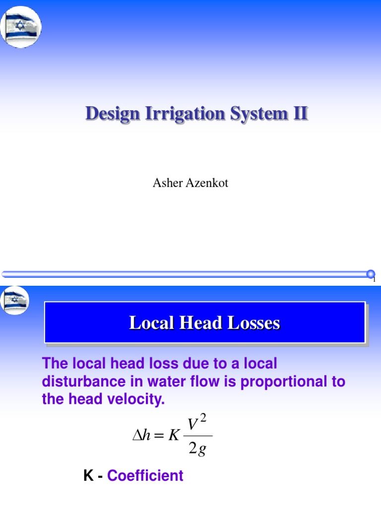 Irrigation System Head Loss Analysis | PDF | Irrigation | Flow Measurement