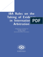 IBA Rules On The Taking of Evidence in Int Arbitration 201011 FULL PDF