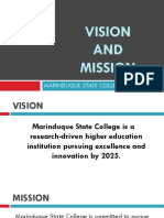 Vision AND Mission: Marinduque State College