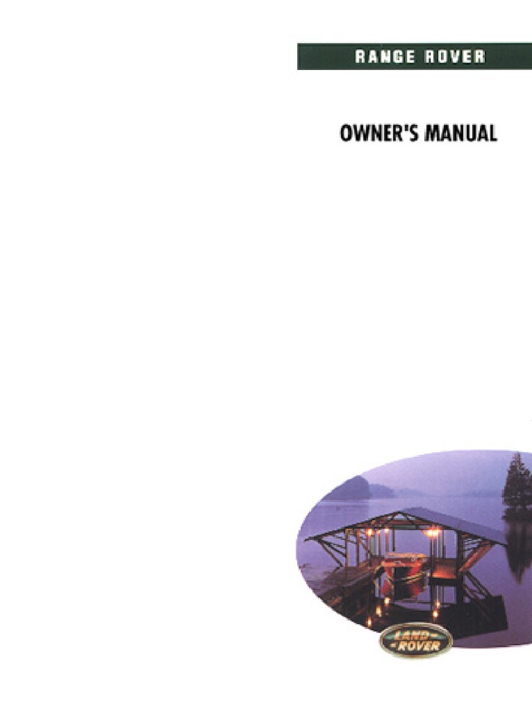 Range Rover P38 Owners Manual | PDF | National Highway Traffic Safety ...