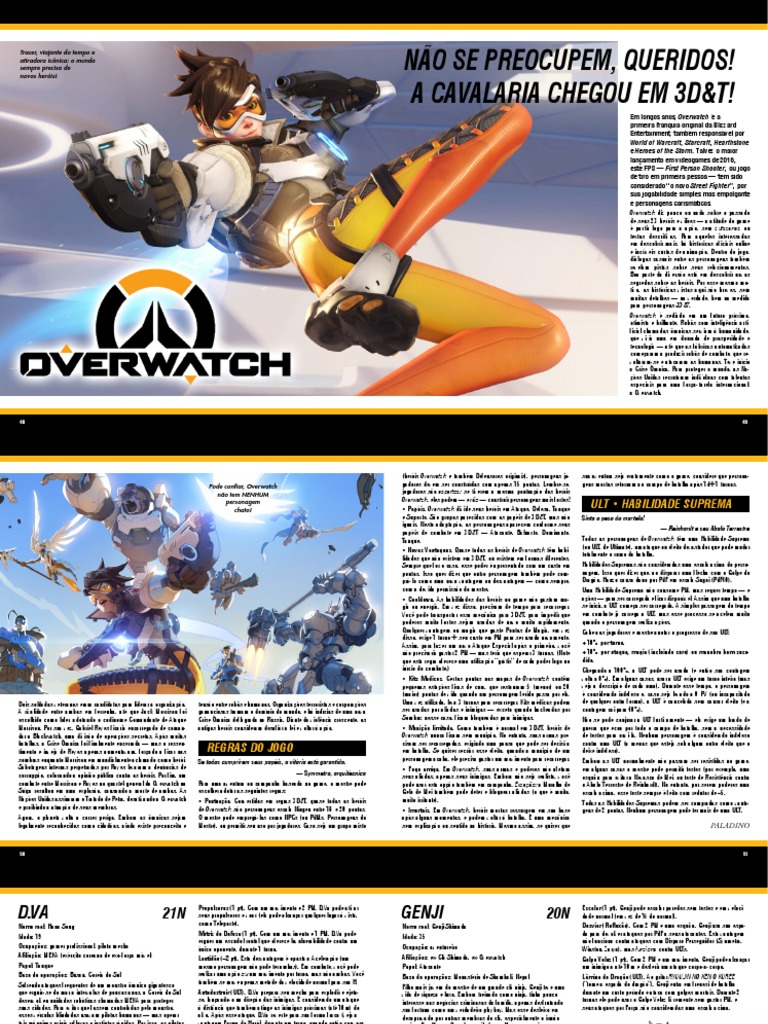 Overwatch em 3D&T: Regras e Personagens | PDF | Lazer | Esportes
