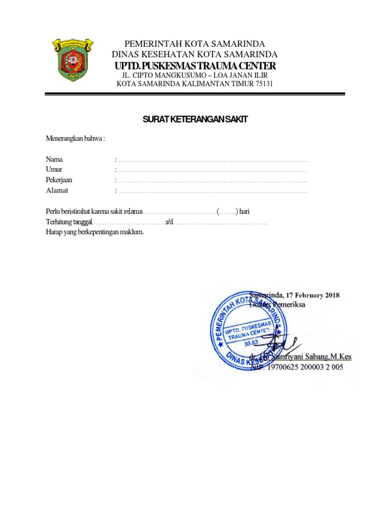 Download 67+ Contoh Surat Surat Sakit Kerja Terbaru Gratis