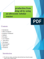 Biodiesel Production From Waste Cooking Oil by Using An Ultrasonic Tubular Reactor