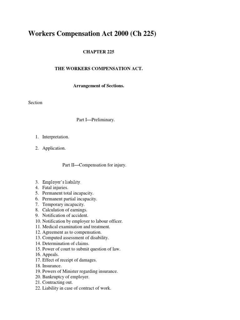 Workers Compensation Act Overview | PDF | Damages | Bankruptcy