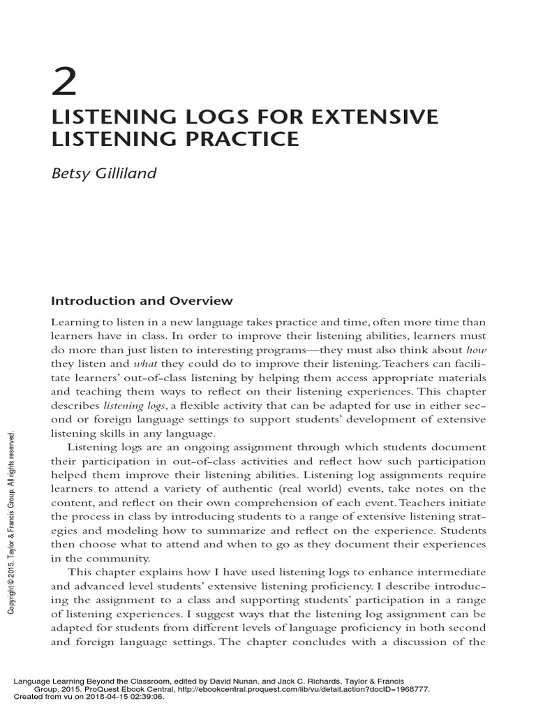 Language Learning Beyond The Classroom - (PG 30 - 39) | PDF | Reading ...