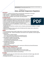 Nutrition, Metabolism, and Body Temperature Regulation