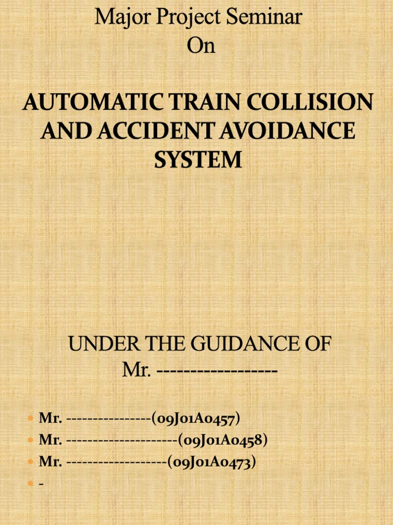 Anti collision device ppt best sale