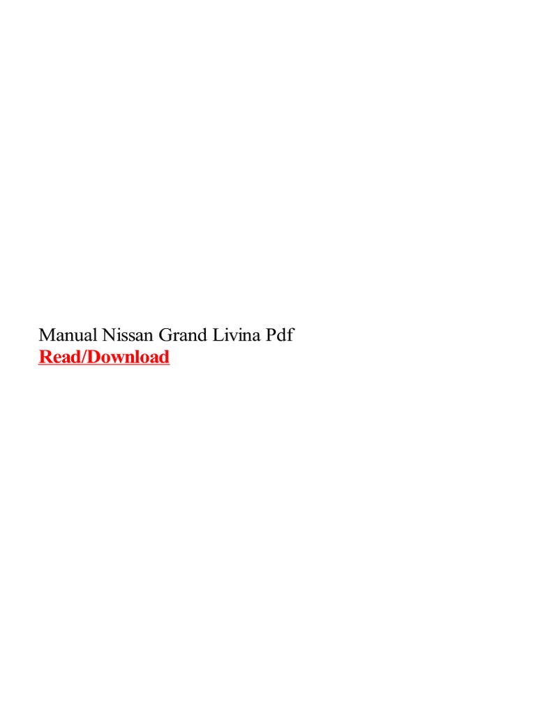 Manual Nissan Grand Livina PDF | Manual Transmission | Four Wheel Drive