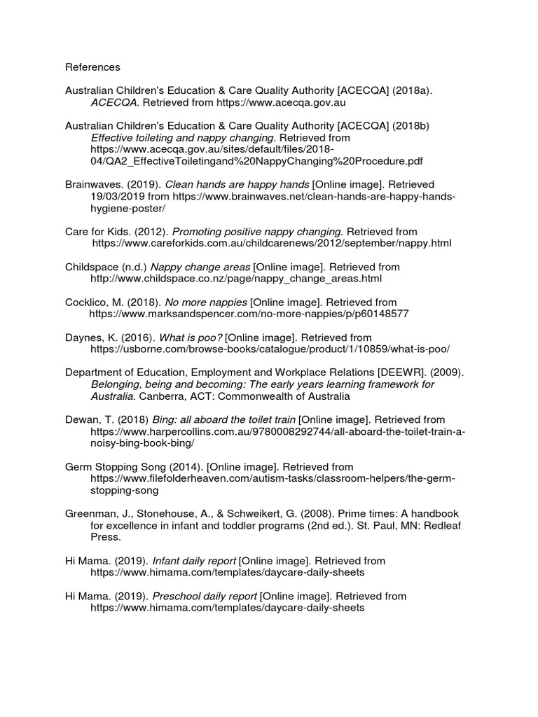 References Website | PDF | Childhood | Human Life Stages