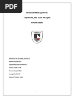 Financial Management Toy World, Inc. Case Analysis Final Report