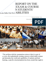 A Project Report On The Impact of Exam & Course Pattern On Students' Learning Abilities