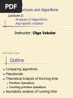 Data Structures and Algorithms: Instructor: Olga Veksler