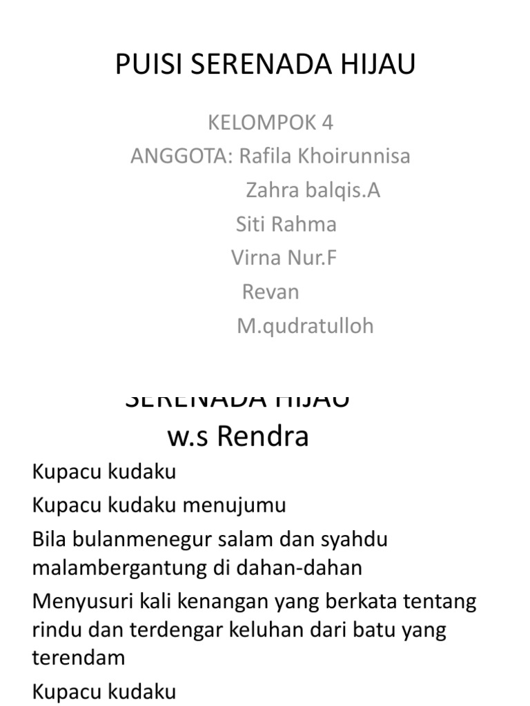 Presentasi Serenada