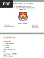 Poornima College of Engineering A Seminar Presentation On: Fpga and Functions Realisation Using Fpga