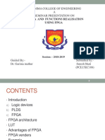 Poornima College of Engineering A Seminar Presentation On: Fpga and Functions Realisation Using Fpga