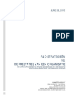 R&D Strategieën VS. de Prestaties Van Een Organisatie: JUNE 28, 2013