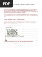 Consume Web API in ASP - Net MVC With Crud Actions