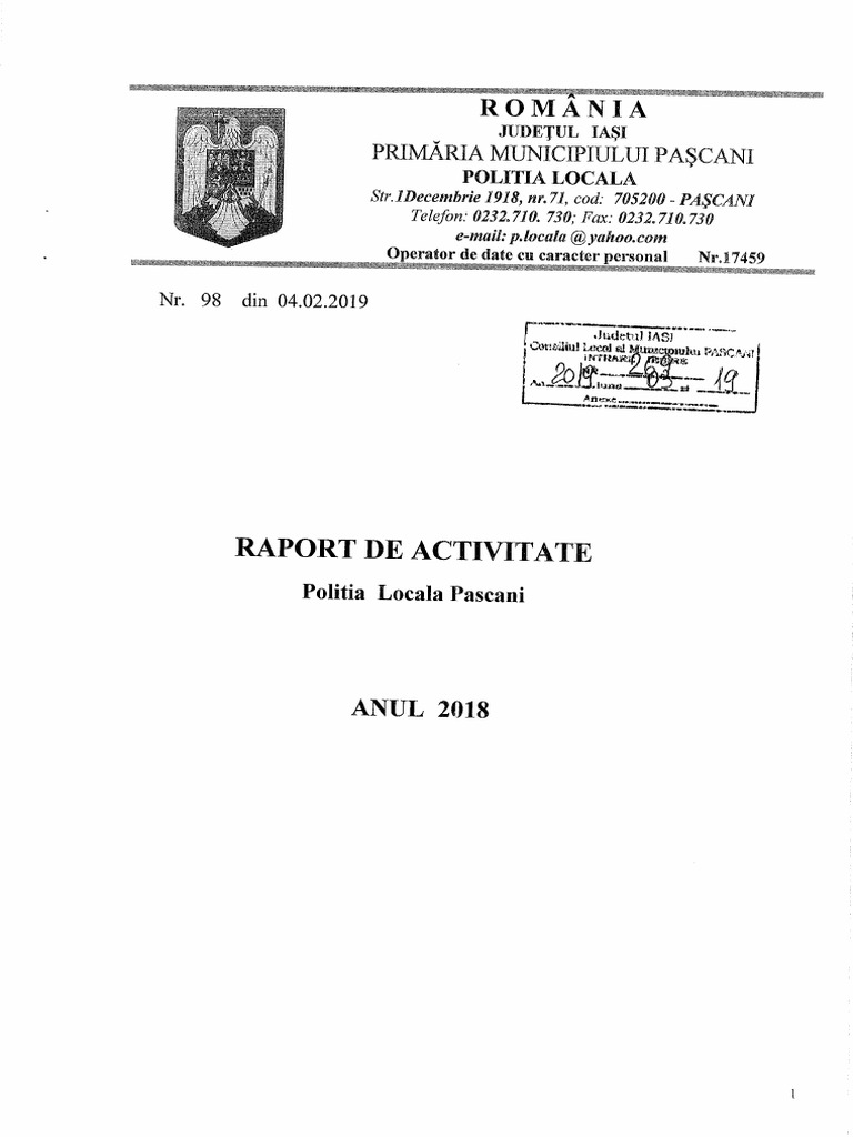 2 Raport Politie Locala Pe 2018