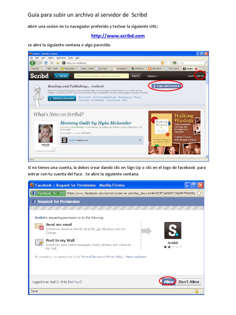 Cómo subir archivos a Scribd | PDF
