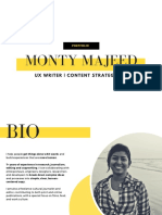 Monty Majeed - UX Writer Portfolio 2019 PDF