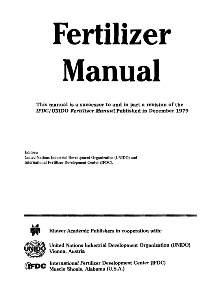 Fertilizer Manual PDF PDF