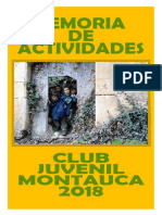 Memoria Actividades Club Juvenil Montauca 2018