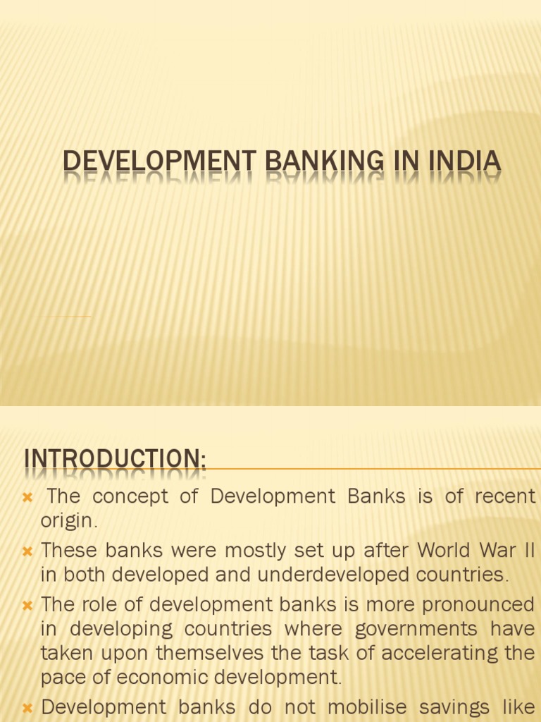 Development Banking in India: An Overview | PDF | Banks | Entrepreneurship