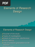 Elements of Research Design