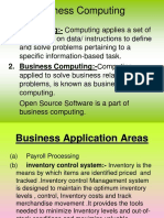 Business Computing: 1. Computing:-Computing Applies A Set of