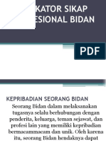 Indikator Sikap Profesional Bidan