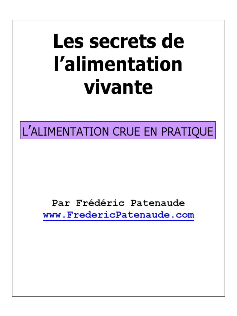 Secrets Vivant PDF | PDF | Végétarisme | Légumes