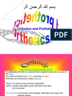 Orthotics and Prothetics