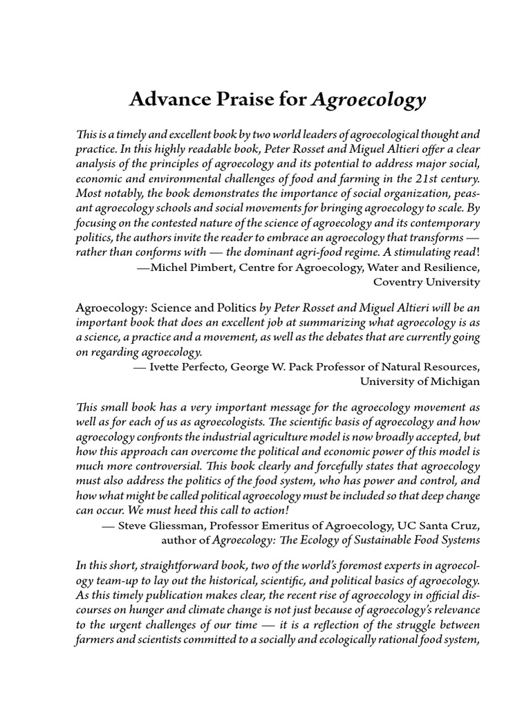 Agroecology Finalpdf Agroecology Agriculture - 
