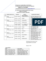 SMPIT Al Kahfi PAS Schedule