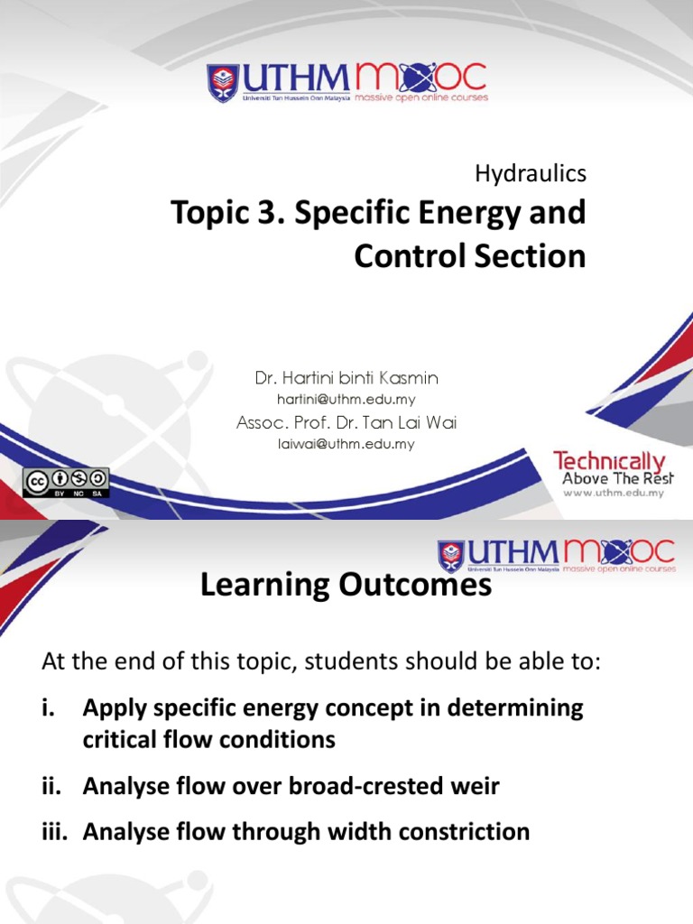 Specific Energy and Critical Depth Analysis | PDF | Slope | Hydrology