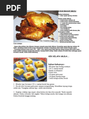 Ayam Bakar Madu Kek Kelapa Muda