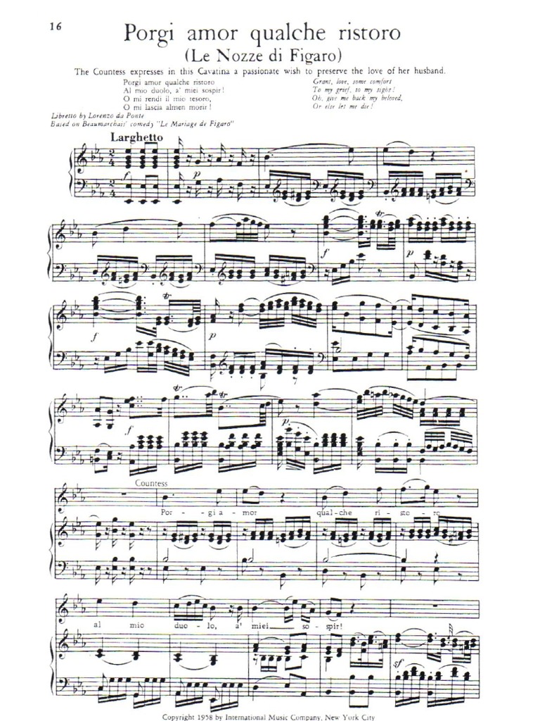 Porgi Amor Pdf : Porgi, amor, qualche ristoro » Wolfgang Amadeus Mozart ...
