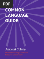 Amherst College Common Language Guide