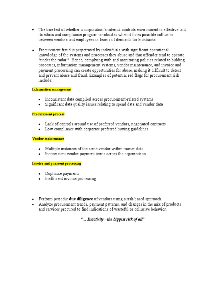 Procurement Fraud Risk Management Guide | PDF