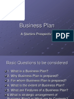 Business Plan: A Starters Prespective