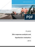 PLAXIS Site Response Analysis Liquefaction Evaluation PDF