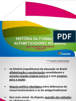 Historia Da Formação de Alfabetizadores No Brasil PDF