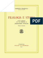 Giorgio Pasquali - Filologia e Storia-Le Monnier (1971) PDF