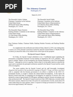 AG March 24 2019 Letter to House and Senate Judiciary Committees